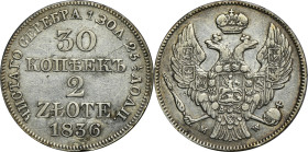 30 kopeck = 2 zloty Warsaw 1836 MW