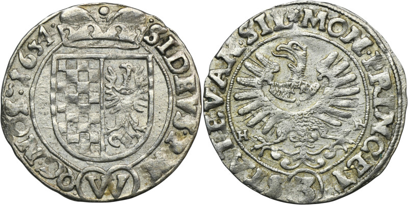 Silesia, Evangelical states, 3 Kreuzer Breslau 1634 HR Variety with obverse lege...
