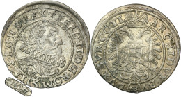 Silesia, Habsburg rule, Ferdinand II, 3 Kreuzer Breslau 1627 HR - RARE, date under the bust R1