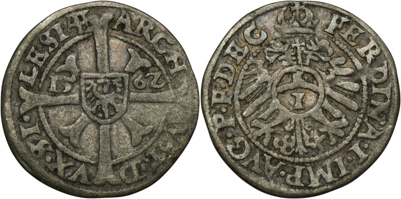 Silesia, Habsburg rule, Ferdinand I, 1 Kreuzer Breslau 1562 - RARE Rare Breslau ...