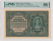 500 marek 1919 - I Serja BS - PMG 66 EPQ 2-ga nota