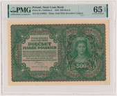 500 marek 1919 - II Serja Q - PMG 65 EPQ - rzadsza