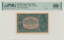 1/2 marki 1920 - PMG 66 EPQ