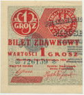 1 grosz 1924 - CO ❉ - lewa połowa -