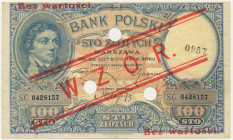 100 złotych 1919 - S.C - WZÓR -