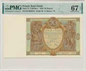 50 złotych 1929 - Ser.DI. - PMG 67 EPQ 2-ga nota