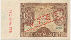 100 złotych 1932 - AZ - znw. +X+ - nieoryginalny nadruk WZÓR -