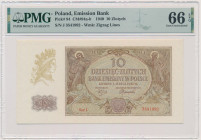 10 złotych 1940 - J - PMG 66 EPQ