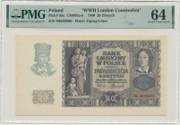 20 złotych 1940 - N - London Counterfeit - PMG 64