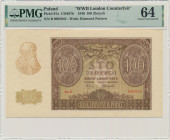 100 złotych 1940 - B - Fałszerstwo ZWZ - PMG 64