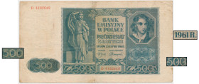 50 złotych 1941 PRZERÓBKA na 500 zł 1961