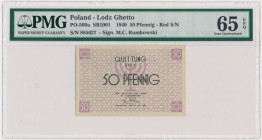 50 Pfennig 1940 - red numerator - PMG 65 EPQ