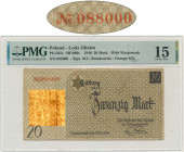 20 Mark 1940 - no.1 with watermark - PMG 15 - RARE