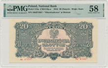 20 złotych 1944 ...owe - Ak - PMG 58