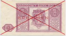 1 złoty 1946 - SPECIMEN -