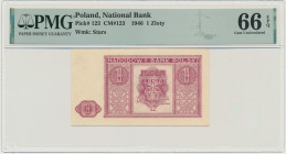 1 złoty 1946 - PMG 66 EPQ