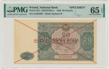 20 złotych 1946 - SPECIMEN - A - PMG 65 EPQ