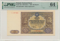 50 złotych 1946 - Ł - PMG 64
