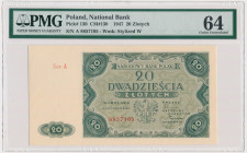 20 złotych 1947 - A - PMG 64