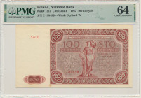 100 złotych 1947 - E - PMG 64