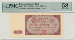 5 złotych 1948 - A - PMG 58