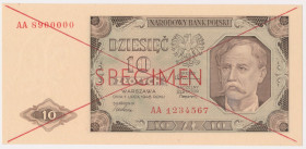 10 złotych 1948 - SPECIMEN - AA -