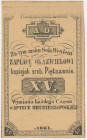 Apteka Hrubieszowska, 15 kopiejek srebrem 1861 - blankiet