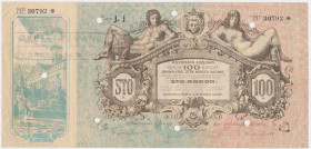 Lwów, Asygnata Kasowa na 100 koron 1915, seria J.j