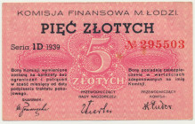 Łódź, 5 złotych 1939