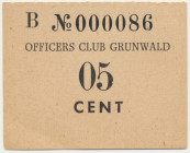Officers Club Grunwald, 5 centów seria B