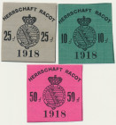 Racot, 10 - 50 fenigów 1918 (3 sztuki)