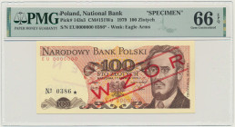 100 złotych 1979 - WZÓR - EU 0000000 - No.0386 - PMG 66 EPQ 2-ga nota