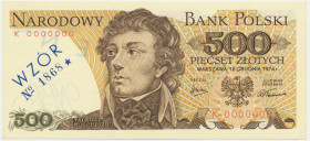 500 złotych 1974 - WZÓR - K 0000000 - No.1868 -