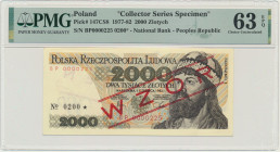 2.000 złotych 1982 - WZÓR - BP 0000225 - No.0200 - PMG 63 EPQ - okrągły numer wzoru