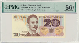 20 złotych 1982 - L - PMG 66 EPQ