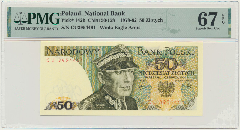 50 złotych 1979 - CU - PMG 67 EPQ &nbsp; Seria nie pochodząca z albumów NBP. Pię...