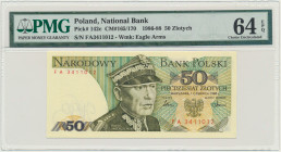 50 złotych 1986 - FA - PMG 64 EPQ
