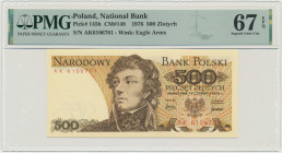 500 złotych 1976 - AK - PMG 67 EPQ