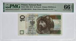 10 złotych 2016 - BI - PMG 66 EPQ