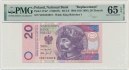 20 złotych 1994 - YD - PMG 65 EPQ - seria zastępcza