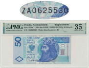 50 złotych 1994 - ZA - PMG 35 - seria zastępcza TDLR - RZADKA
