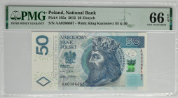 50 złotych 2012 - AA - PMG 66 EPQ
