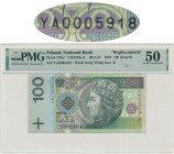 100 złotych 1994 - YA 0005918 - PMG 50 - seria zastępcza - RZADKA