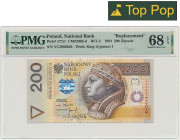 200 złotych 1994 - YC - PMG 68 EPQ - seria zastępcza MAX