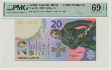 20 złotych 2020 - Bitwa Warszawska - PMG 69 EPQ 2-ga nota