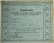 Kraków, kartka na węgiel 1919