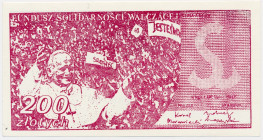 Solidarność, cegiełka 200 złotych 1984 - Jan Paweł II -