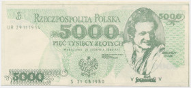 Solidarność, cegiełka 5.000 złotych 1980 - Bujak -