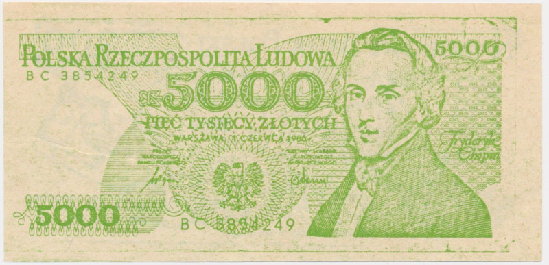 Solidarność, cegiełka 5.000 złotych 1986 &nbsp; Cegiełka wydrukowana na papierze...