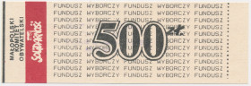 Solidarność, cegiełka 500 złotych - Małopolski K.O